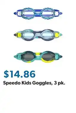 Sam's Club Speedo Kids Goggles, 3 pk offer