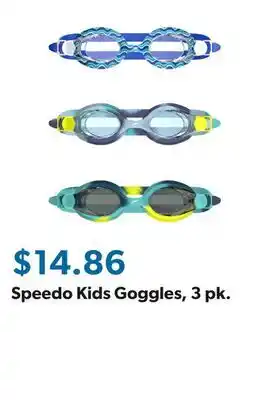 Sam's Club Speedo Kids Goggles, 3 pk offer