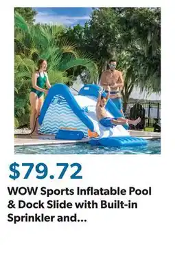 Sam's Club WOW Sports Inflatable Pool & Dock Slide with Built-in Sprinkler and Safety Bumper offer