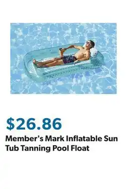 Sam's Club Member's Mark Inflatable Sun Tub Tanning Pool Float offer
