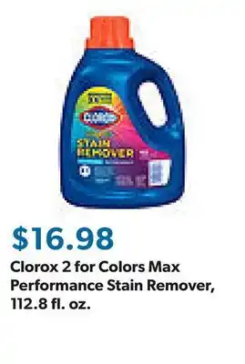 Sam's Club Clorox 2 for Colors Max Performance Stain Remover, 112.8 fl. oz offer
