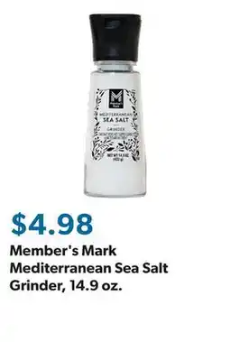 Sam's Club Member's Mark Mediterranean Sea Salt Grinder, 14.9 oz offer