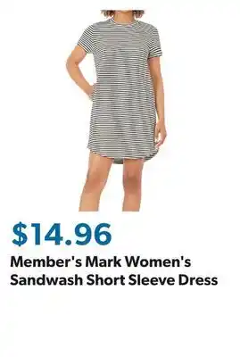 Sam's Club Member's Mark Women's Sandwash Short Sleeve Dress offer