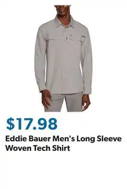 Sam's Club Eddie Bauer Men's Long Sleeve Woven Tech Shirt offer