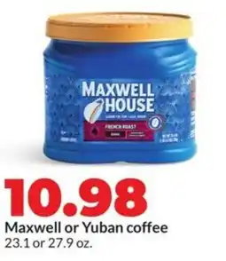 Hy-Vee Maxwell or yuban coffee offer