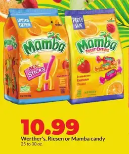 Hy-Vee Werther's, riesen or mamba candy offer