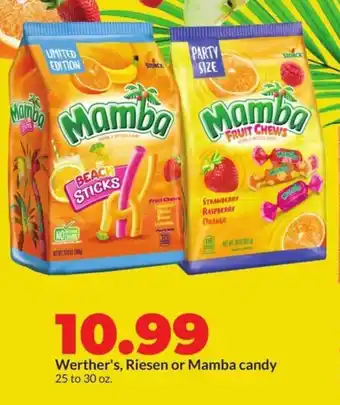 Hy-Vee Werther's, riesen or mamba candy offer