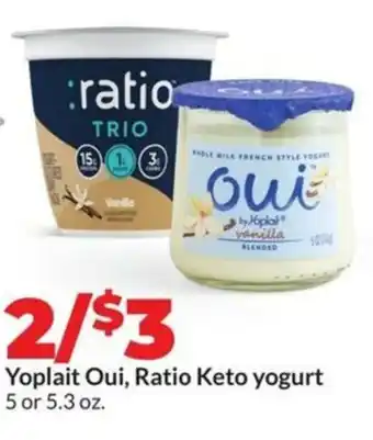 Hy-Vee Yoplait oui, ratio keto yogurt offer
