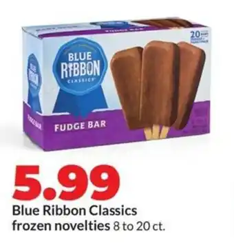 Hy-Vee Blue ribbon classics frozen novelties offer
