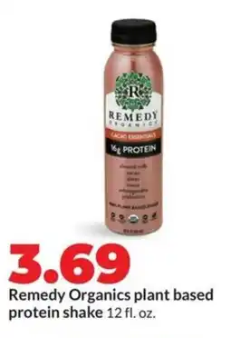 Hy-Vee Remedy Organics plant based protein shake offer