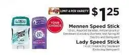ShopRite Mennen Speed Stick / Lady Speed Stick offer