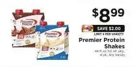 ShopRite Premier Protein Shakes offer