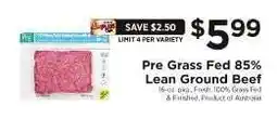 ShopRite Pre Grass Fed 85% Lean Ground Beef offer