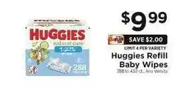 ShopRite Huggies Refill Baby Wipes offer