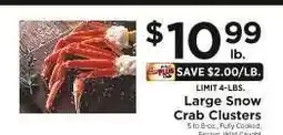 ShopRite Large Snow Crab Clusters offer