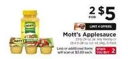 ShopRite Mott's Applesauce offer