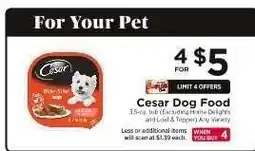 ShopRite Cesar Dog Food offer