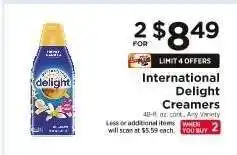 ShopRite International Delight Creamers offer