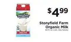 ShopRite Stonyfield Farm Organic Milk offer