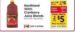 ShopRite Northland 100% Cranberry Juice Blends offer