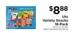 ShopRite Utz Variety Snacks 18-Pack offer