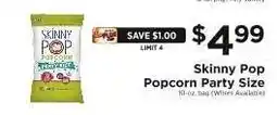ShopRite Skinny Pop Popcorn Party Size offer