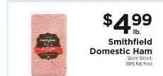 ShopRite Smithfield Domestic Ham offer