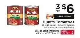 ShopRite Hunt's Tomatoes offer