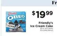 ShopRite Friendly's Ice Cream Cake offer