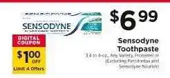 ShopRite Sensodyne Toothpaste offer