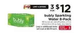 ShopRite bubly Sparkling Water 8-Pack offer