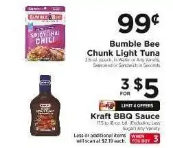 ShopRite Bumble Bee Chunk Light Tuna offer