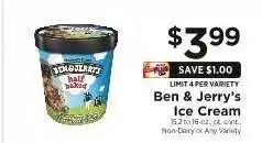 ShopRite Ben & Jerry's Ice Cream offer