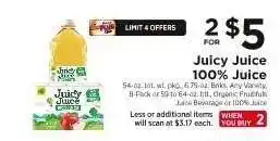 ShopRite Juicy Juice 100% Juice offer