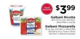 ShopRite Galbani Ricotta or Mozzarella offer