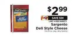ShopRite Sargento Deli Style Cheese offer
