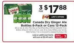ShopRite Canada Dry Ginger Ale Bottles 8-Pack or Cans 12-Pack offer