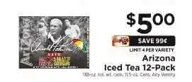 ShopRite Arizona Iced Tea 12-Pack offer