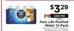 ShopRite Pure Life Purified Water 12-Pack offer