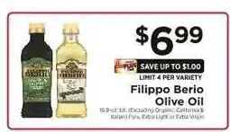 ShopRite Filippo Berio Olive Oil offer