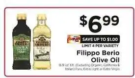 ShopRite Filippo Berio Olive Oil offer