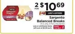 ShopRite Sargento Balanced Breaks offer