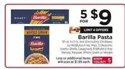 ShopRite Barilla Pasta offer