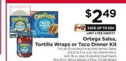 ShopRite Ortega Salsa, Tortilla Wraps or Taco Dinner Kit offer