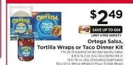 ShopRite Ortega Salsa, Tortilla Wraps or Taco Dinner Kit offer