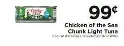 ShopRite Chicken Of The Sea Chunk Light Tuna offer
