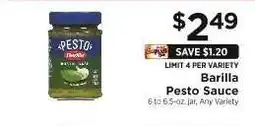 ShopRite Barilla Pesto Sauce offer