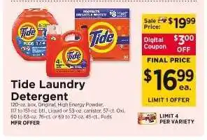 ShopRite Tide Laundry Detergent offer