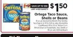 ShopRite Ortega Taco Sauce, Shells or Beans offer