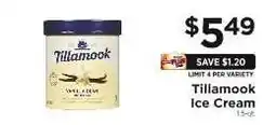 ShopRite Tillamook Ice Cream offer